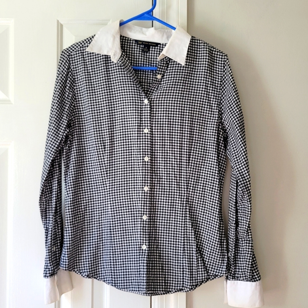 Brooks Brothers Gingham Plaid Flannel Button Down Shirt